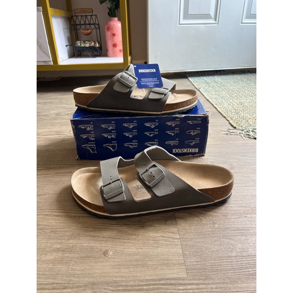 Birkenstock Men's Arizona Birko-Flor Desert Soil Gray 1015512 Size 12